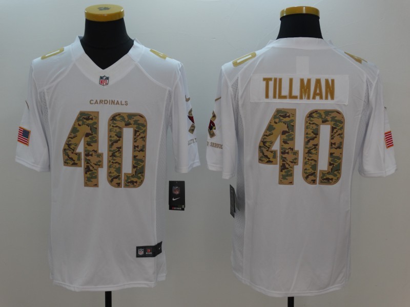 Men's Arizona Cardinals Pat Tillman #40 White Jersey